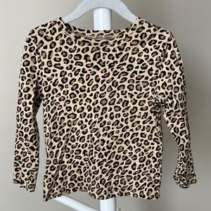 Old Navy Long Sleeve Leopard Print Shirt 3T